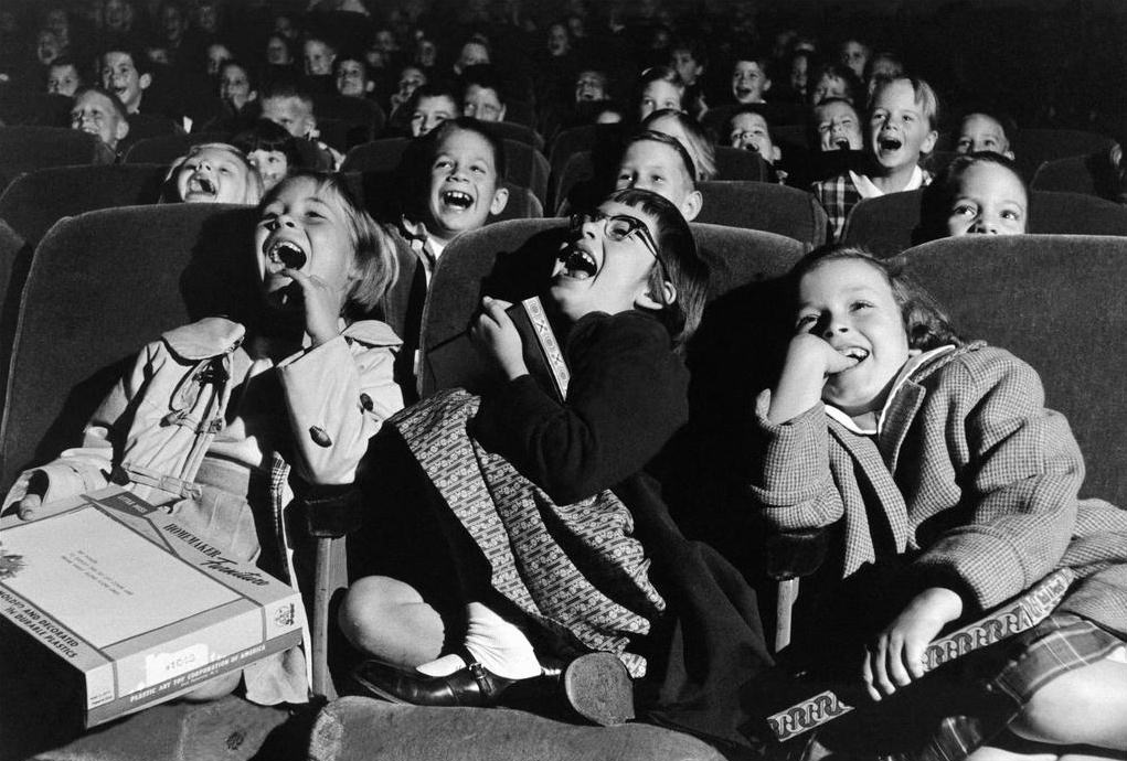 Children in a movie theater, 1958. Wayne Miller photography