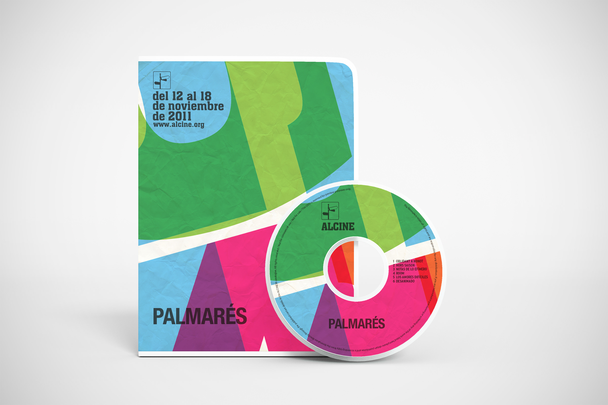 Diseño gráfico y maquetación Madrid, dvd palmarés Alcine 41