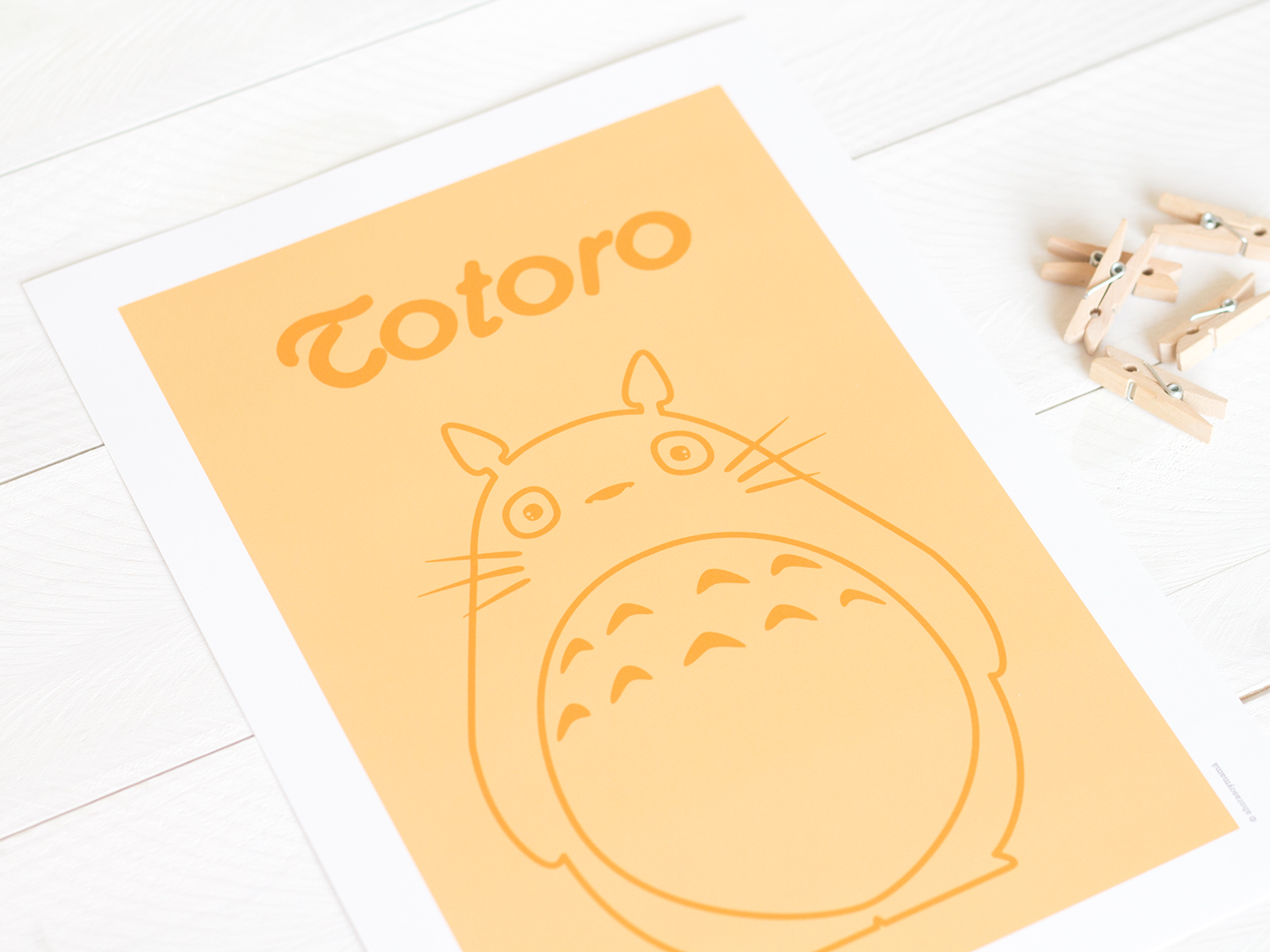 lamina totoro amarillo 1 - Lámina Totoro amarillo