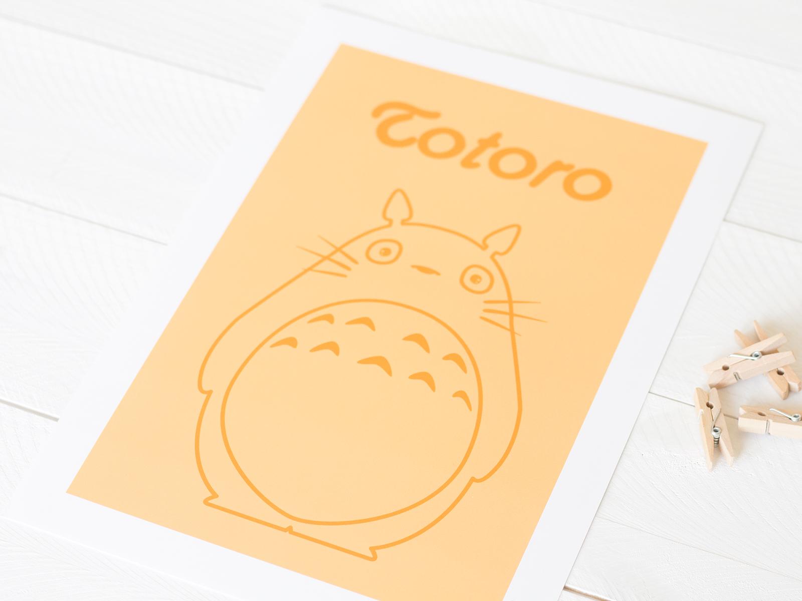 lamina totoro amarillo 2 - Lámina Totoro amarillo