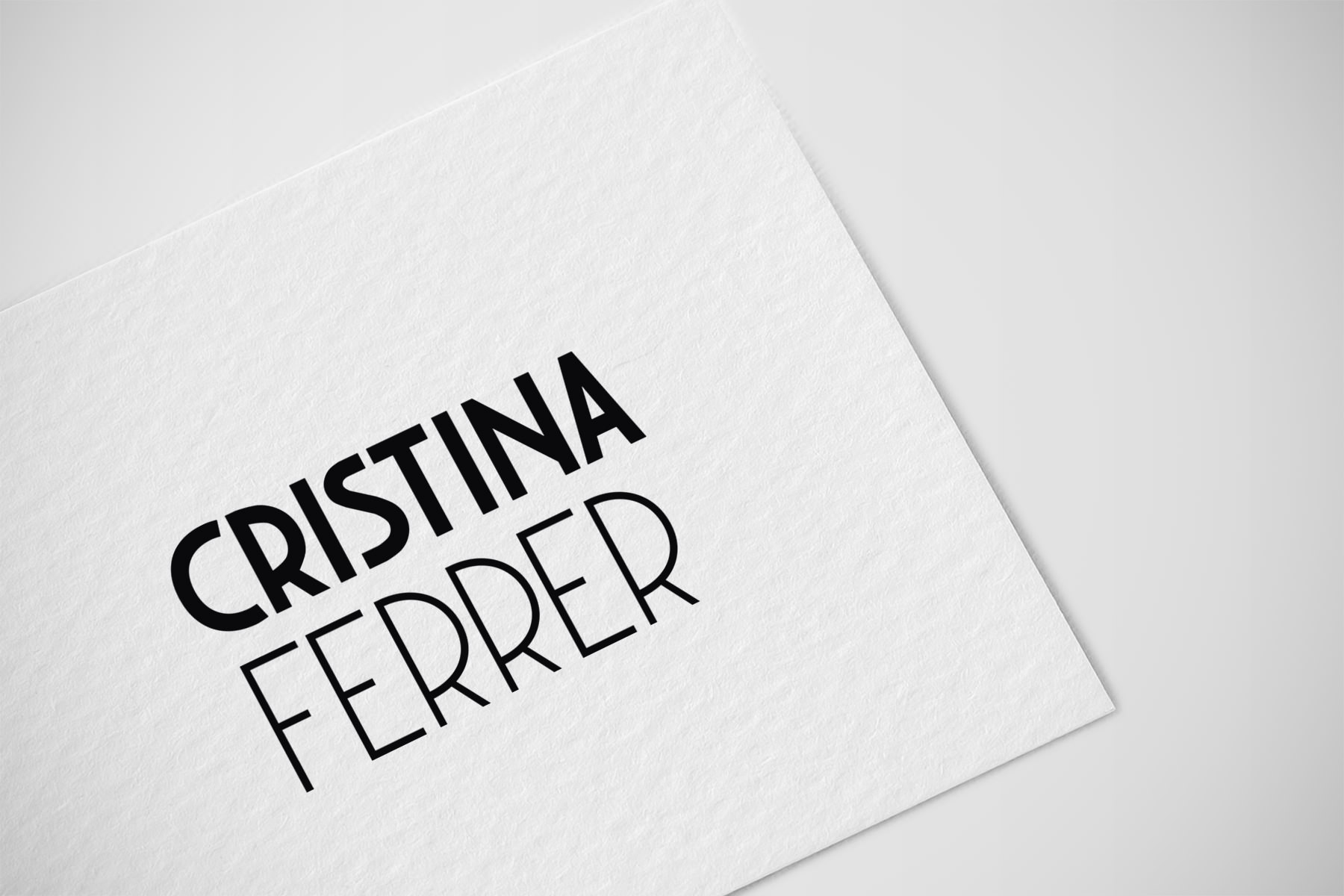 Diseño gráfico y maquetación Madrid, logotipo Cristina Ferrer
