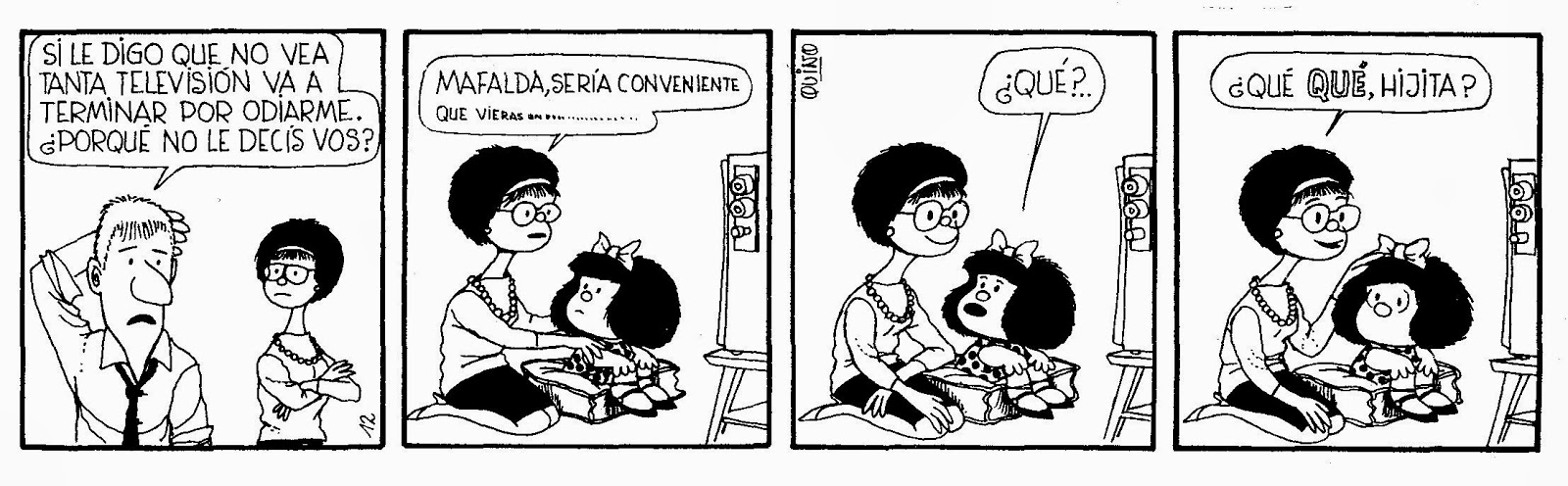 mafalda television 1 - Los niños menores de tres años no deberían ver la televisión