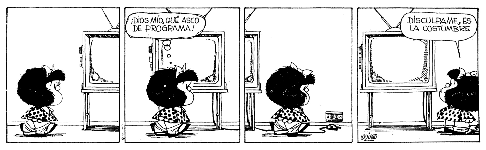 mafalda television 2 - Los niños menores de tres años no deberían ver la televisión