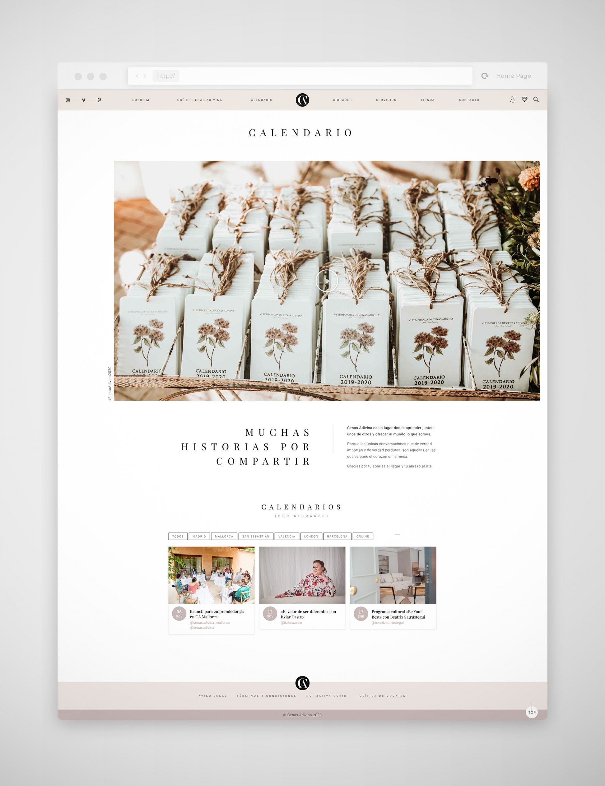 Diseño páginas web Madrid, Cenas Adivina