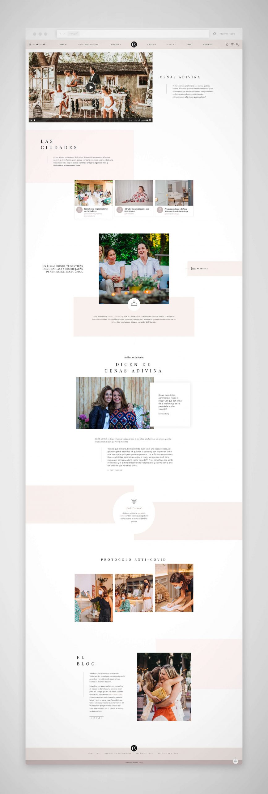 Diseño páginas web Madrid, Cenas Adivina