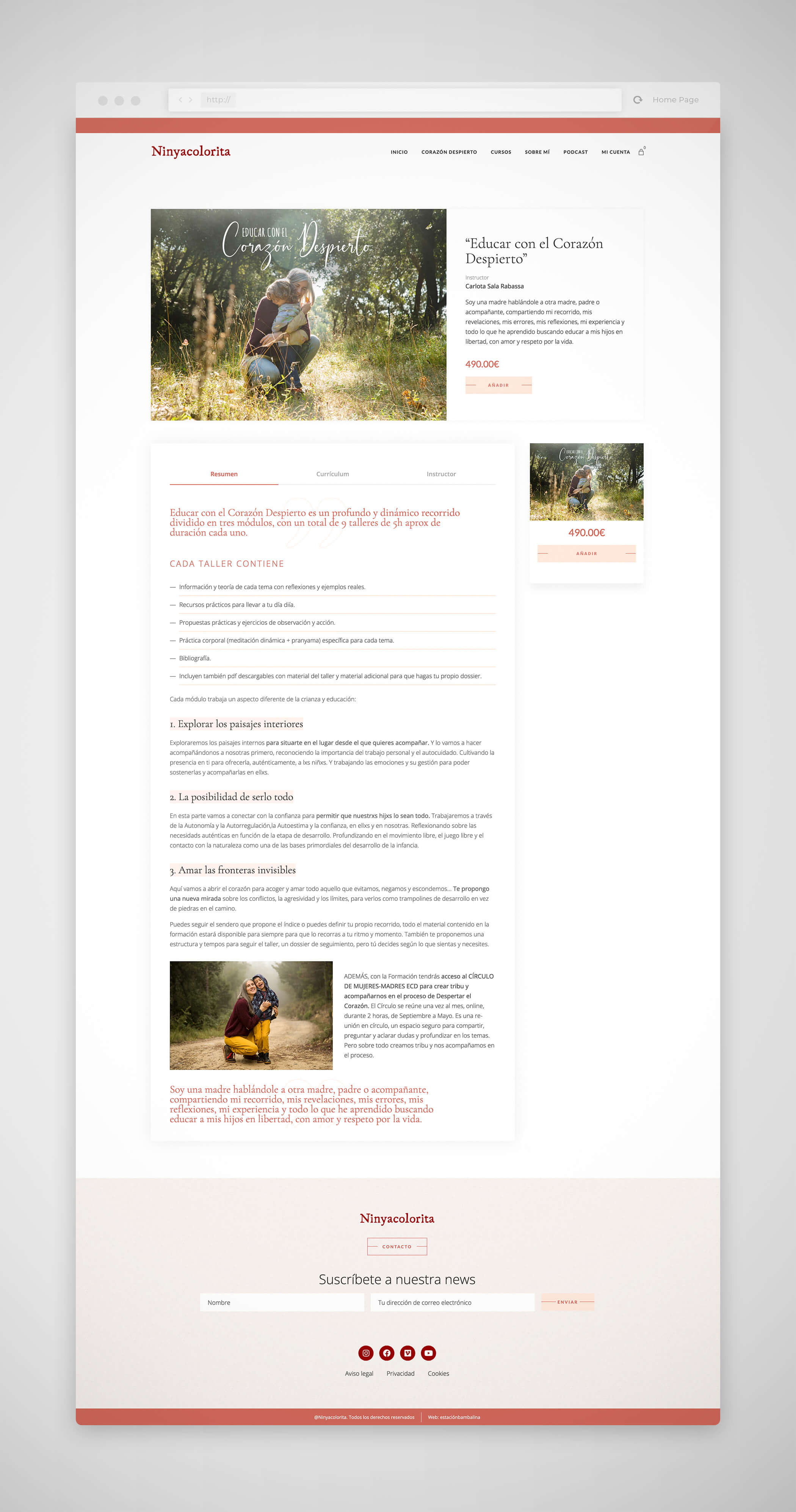 Diseño páginas web, Ninyacolorita